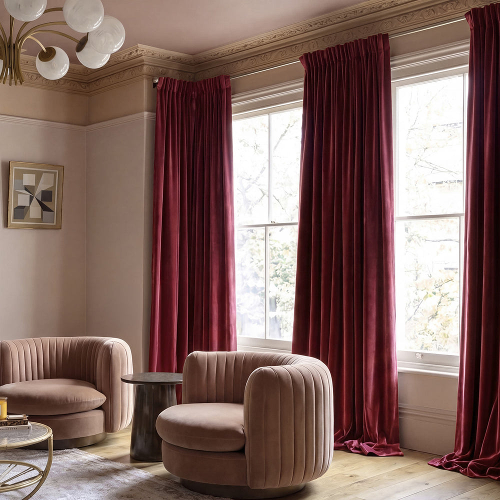 Burgundy Signature Velvet Blackout Curtain