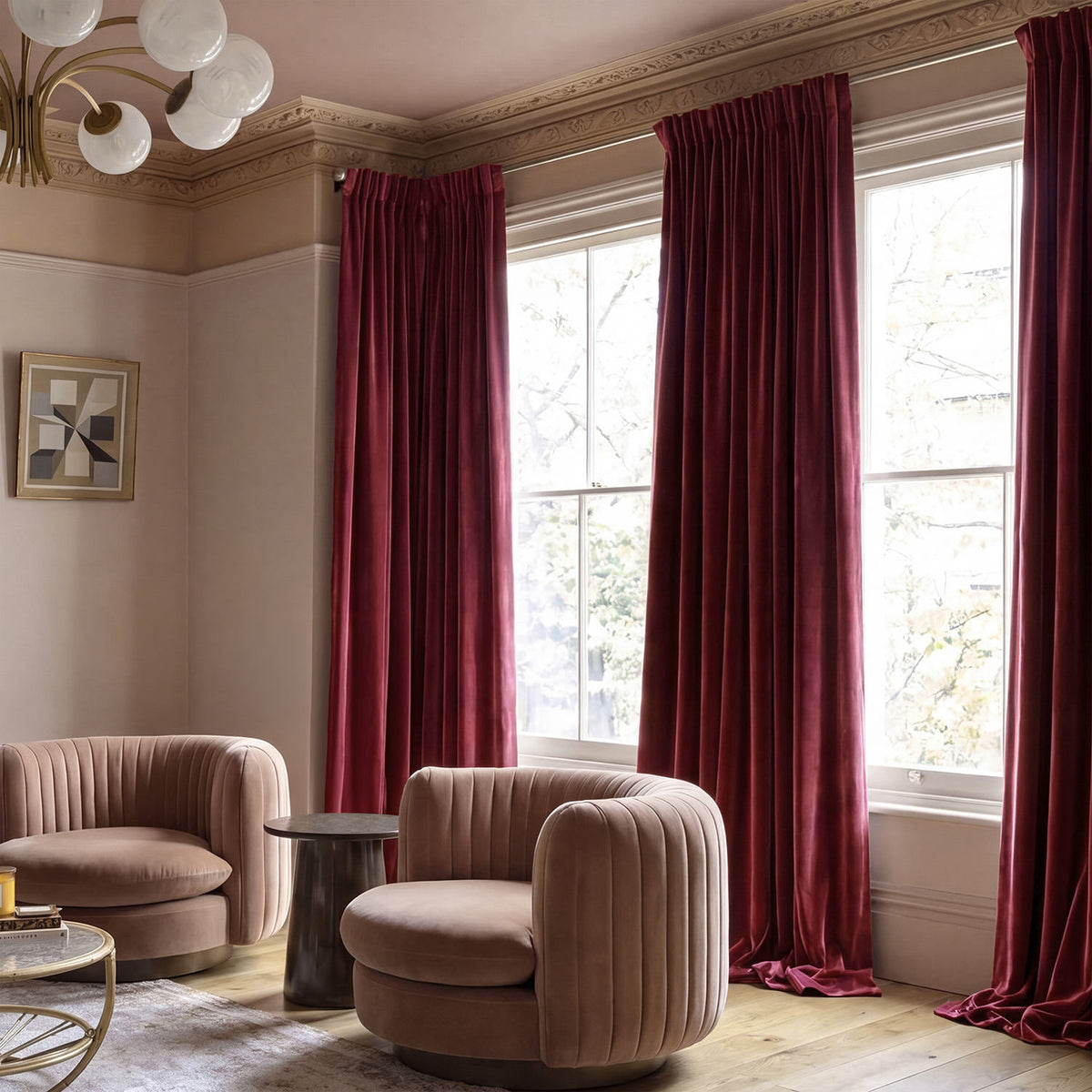 Burgundy Signature Velvet Blackout Curtain