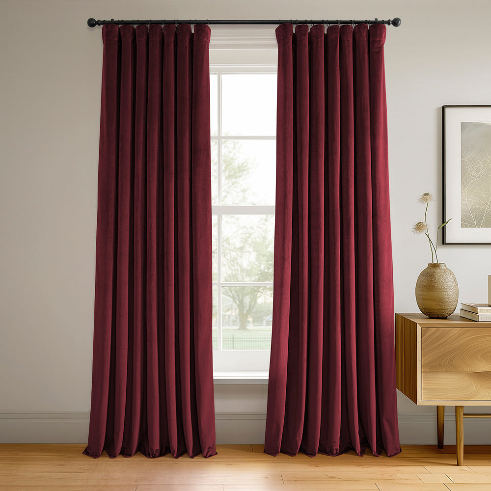 Burgundy Signature Velvet Blackout Curtain