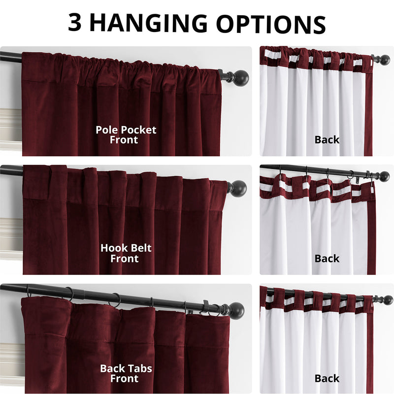 Burgundy Signature Velvet Blackout Curtain