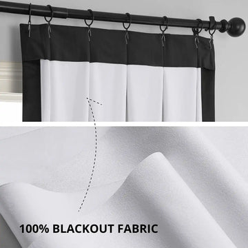 Warm Black French Pleat Signature Velvet Blackout Curtain