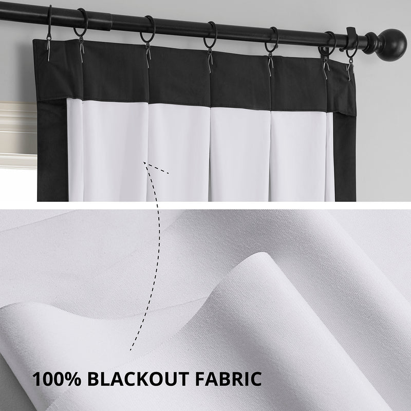 Warm Black French Pleat Signature Velvet Blackout Curtain