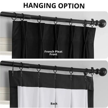 Warm Black French Pleat Signature Velvet Blackout Curtain