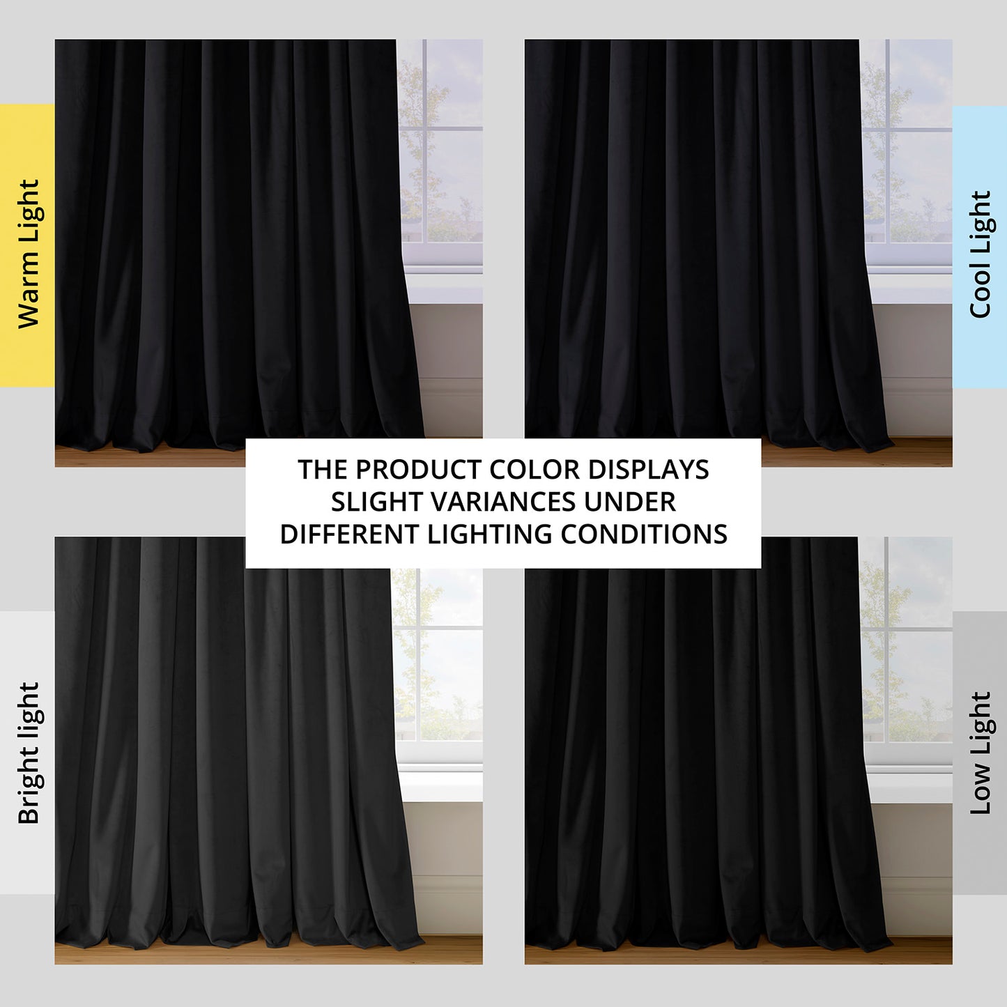 Warm Black French Pleat Signature Velvet Blackout Curtain