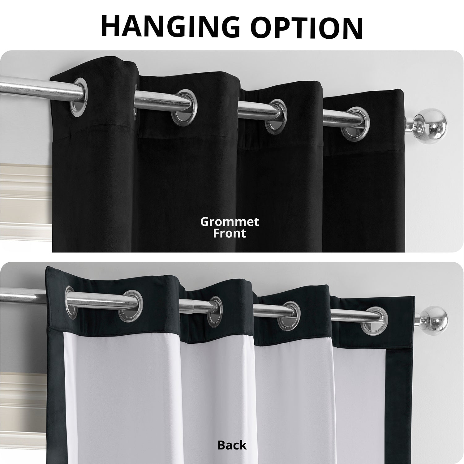 Warm Black Grommet Signature Velvet Blackout Curtain