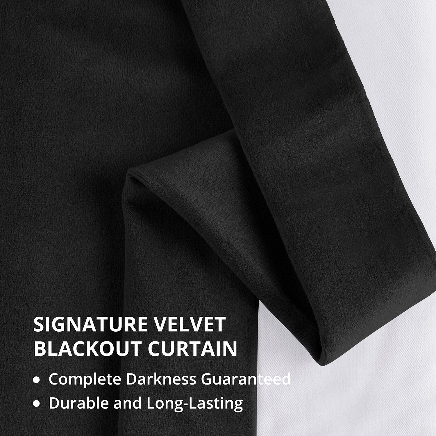 Warm Black Signature Velvet Blackout Curtain
