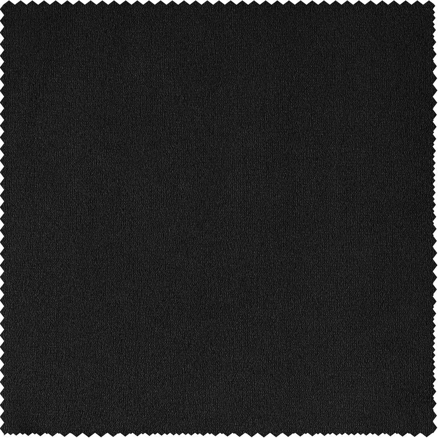 Warm Black Signature Velvet Custom Curtain