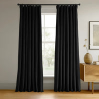 Warm Black Signature Velvet Blackout Curtain