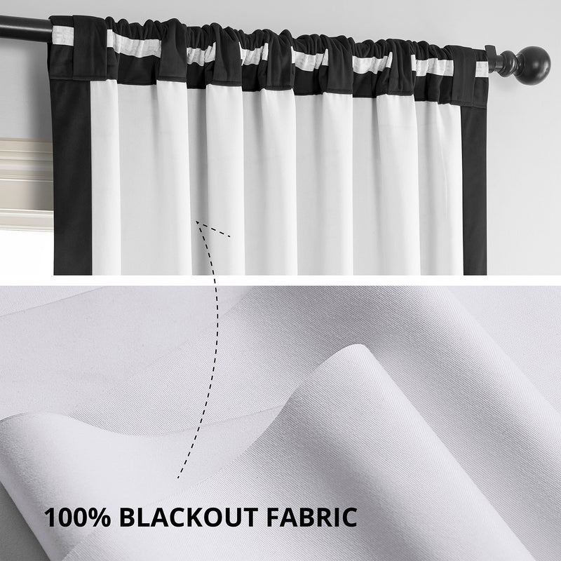 Warm Black Signature Velvet Blackout Curtain