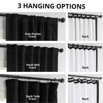 Warm Black Signature Velvet Blackout Curtain