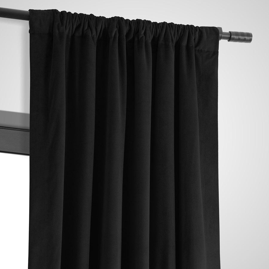 Warm Black Signature Velvet Blackout Curtain - HalfPriceDrapes.com
