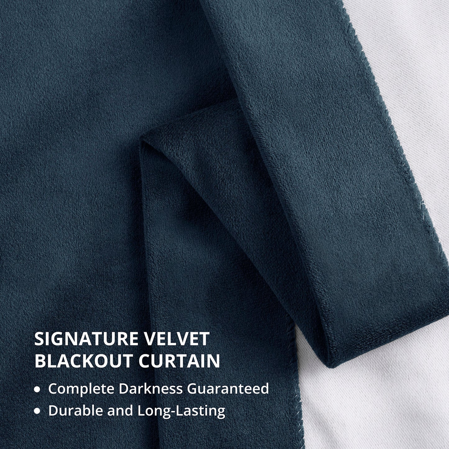 Midnight Blue Grommet Signature Velvet Blackout Curtain