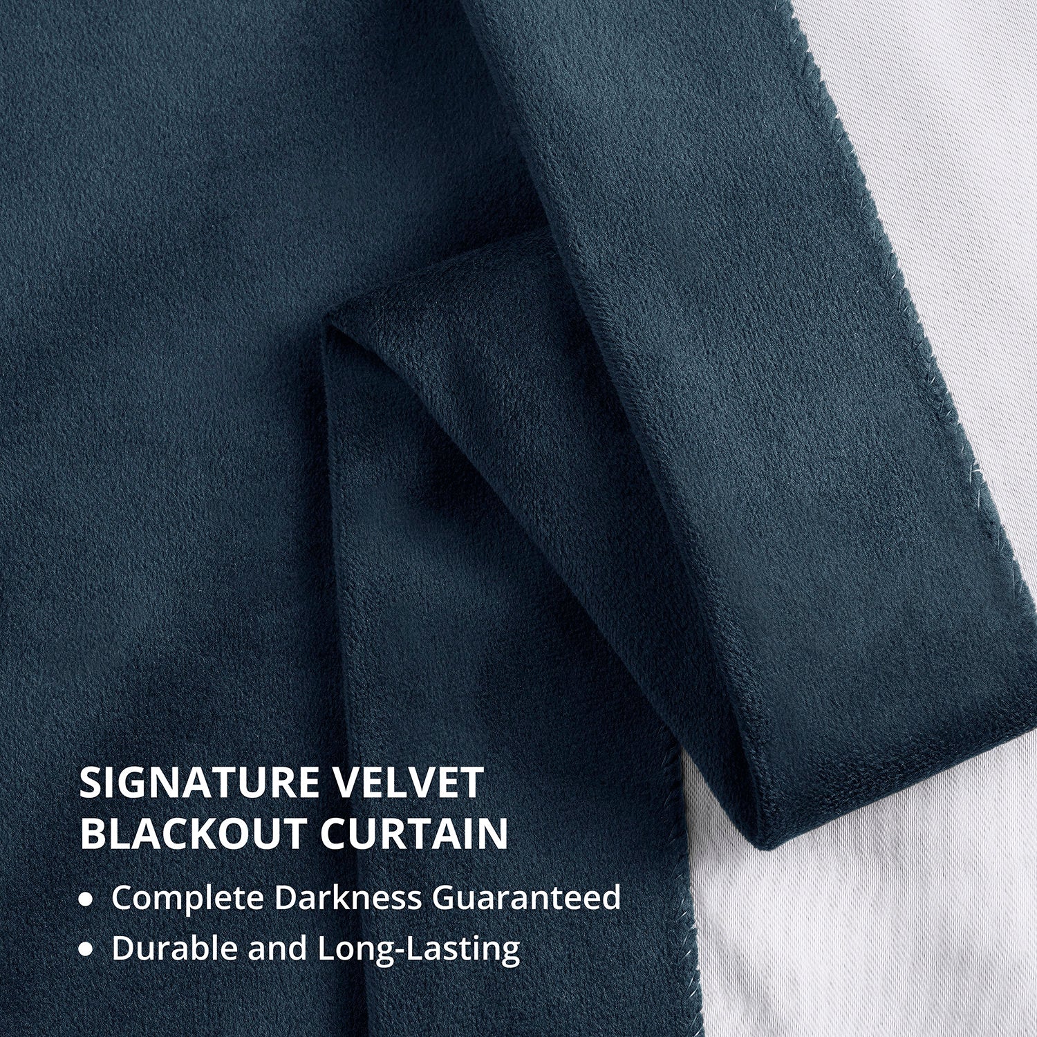 Midnight Blue Signature Velvet Blackout Curtain