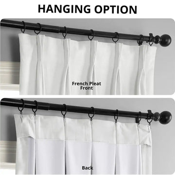 Primary White French Pleat Signature Velvet Blackout Curtain