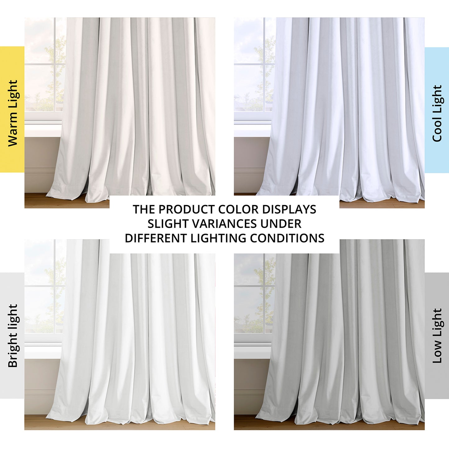 Primary White French Pleat Signature Velvet Blackout Curtain