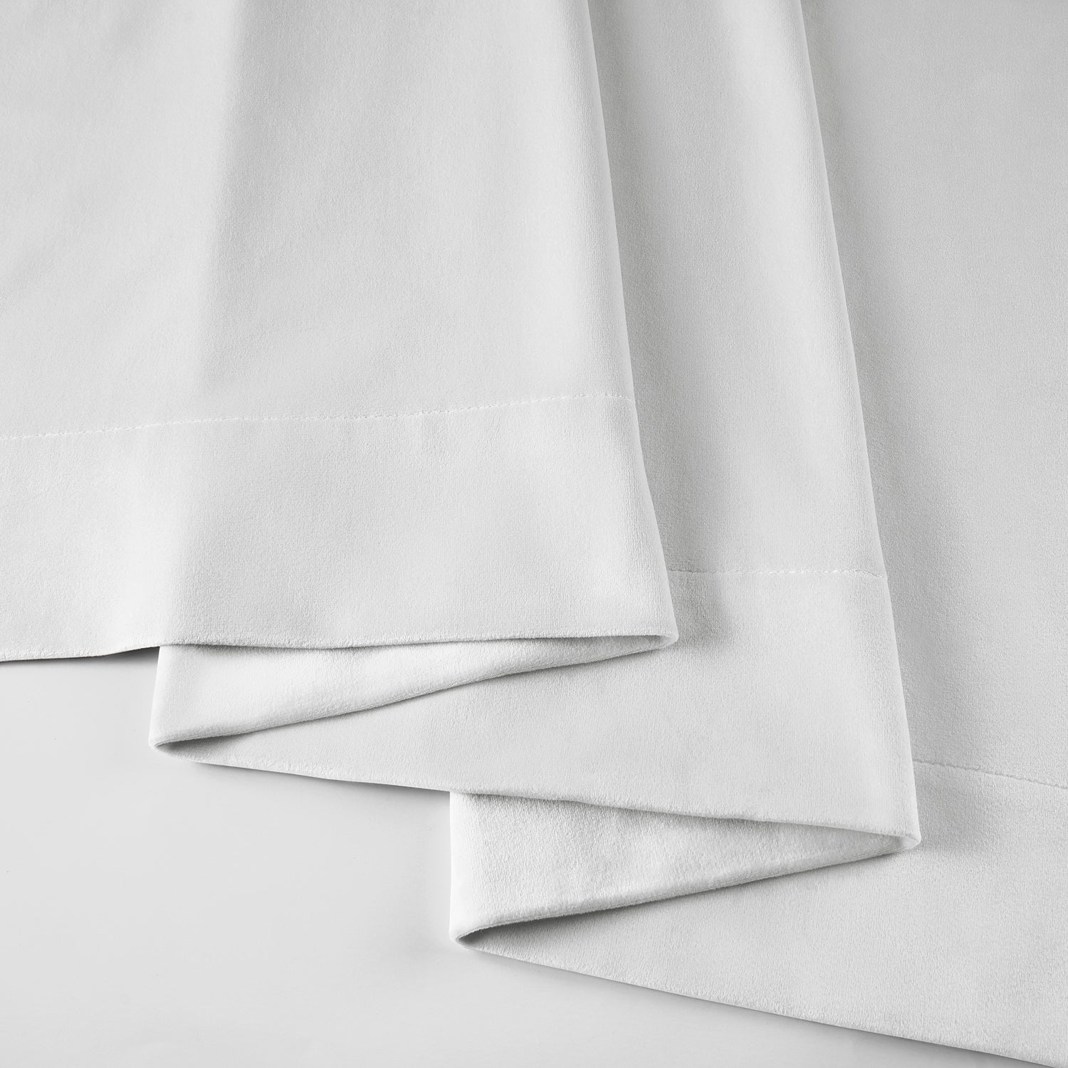 Primary White Signature Velvet Custom Curtain