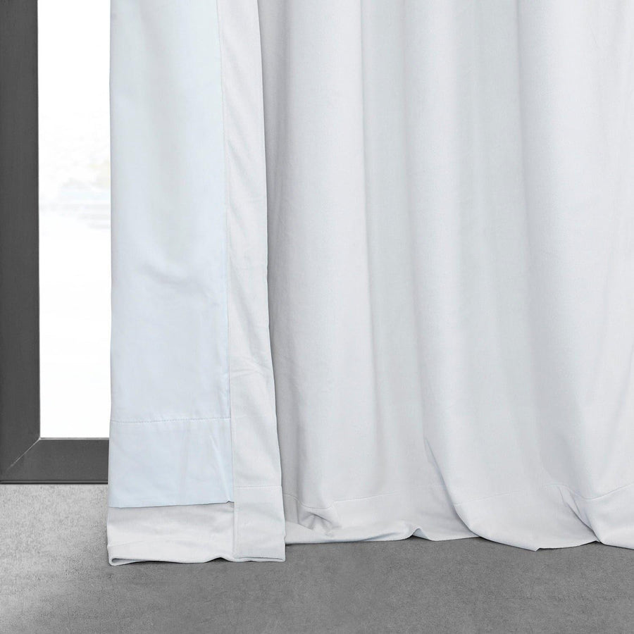 Primary White French Pleat Signature Velvet Blackout Curtain - HalfPriceDrapes.com