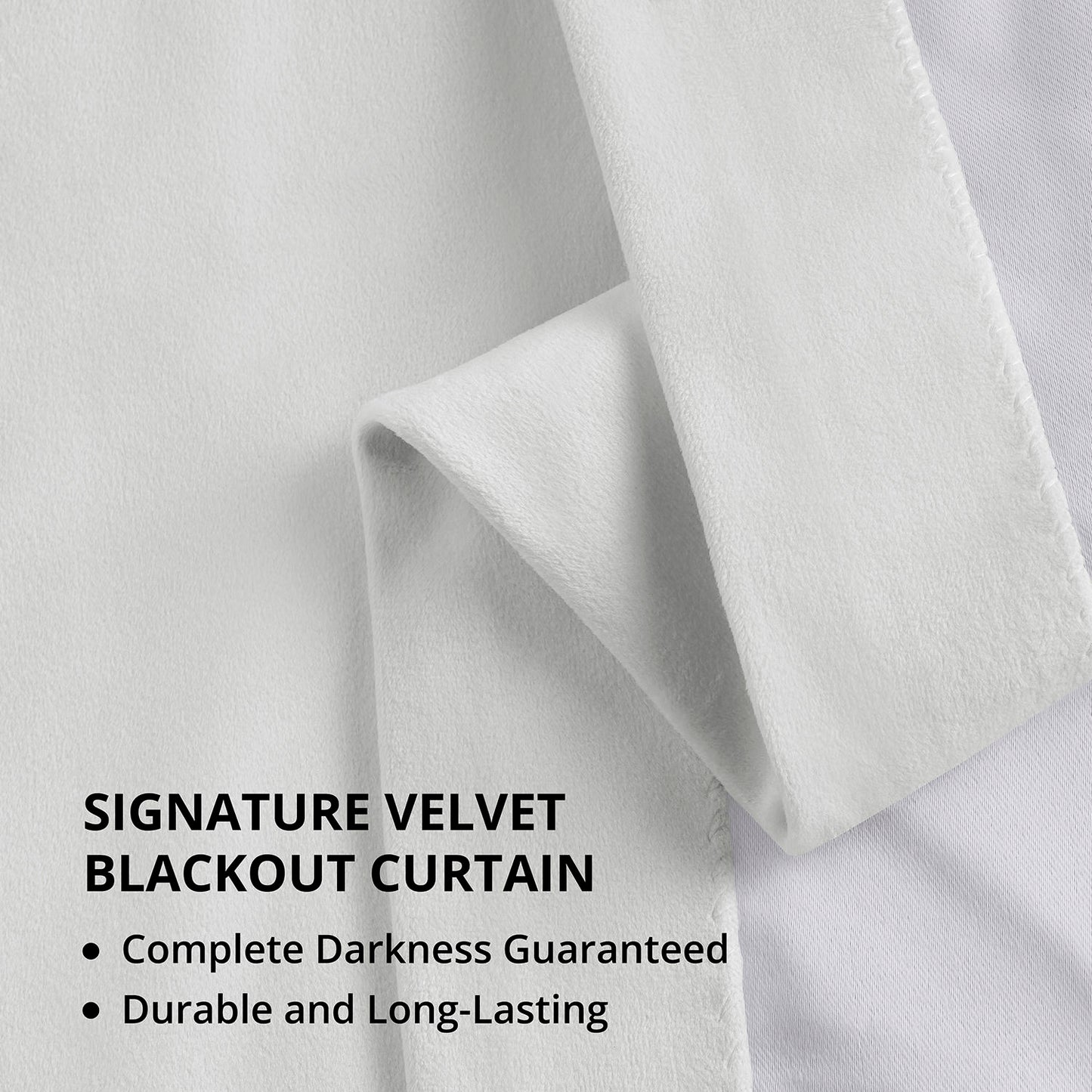 Primary White Signature Velvet Blackout Curtain