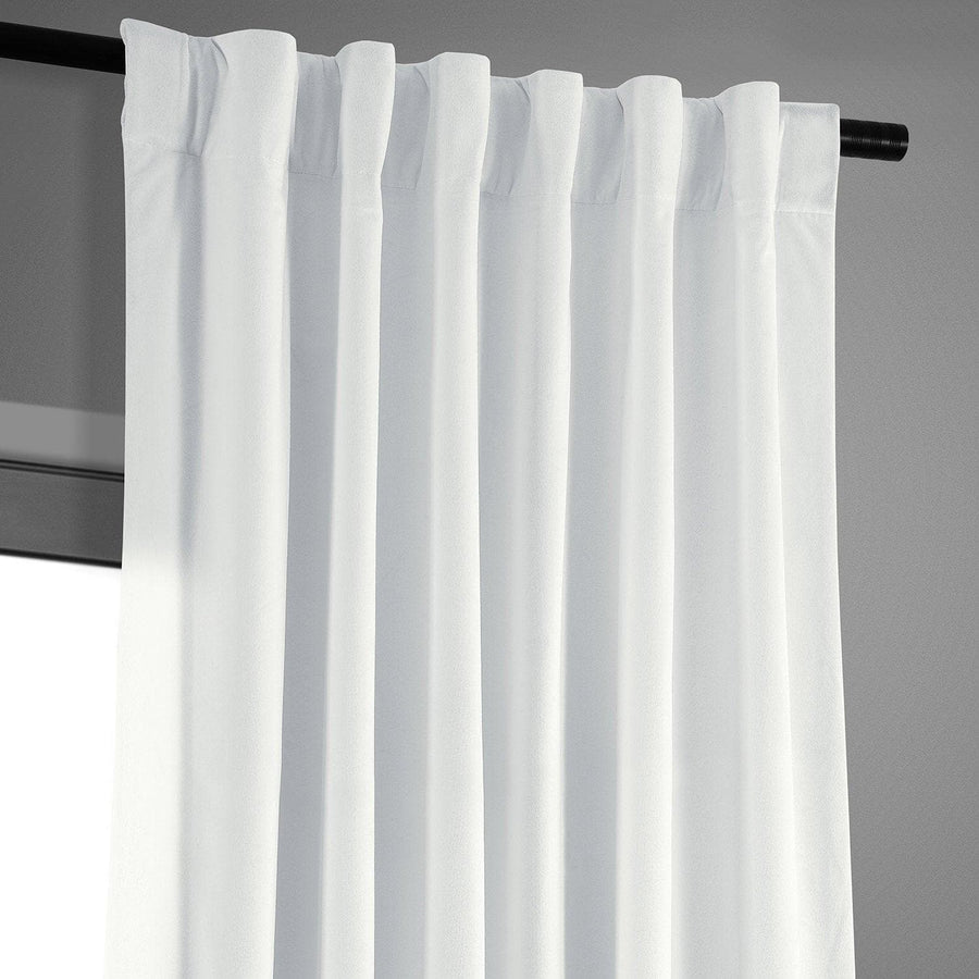 Primary White Signature Velvet Blackout Curtain - HalfPriceDrapes.com