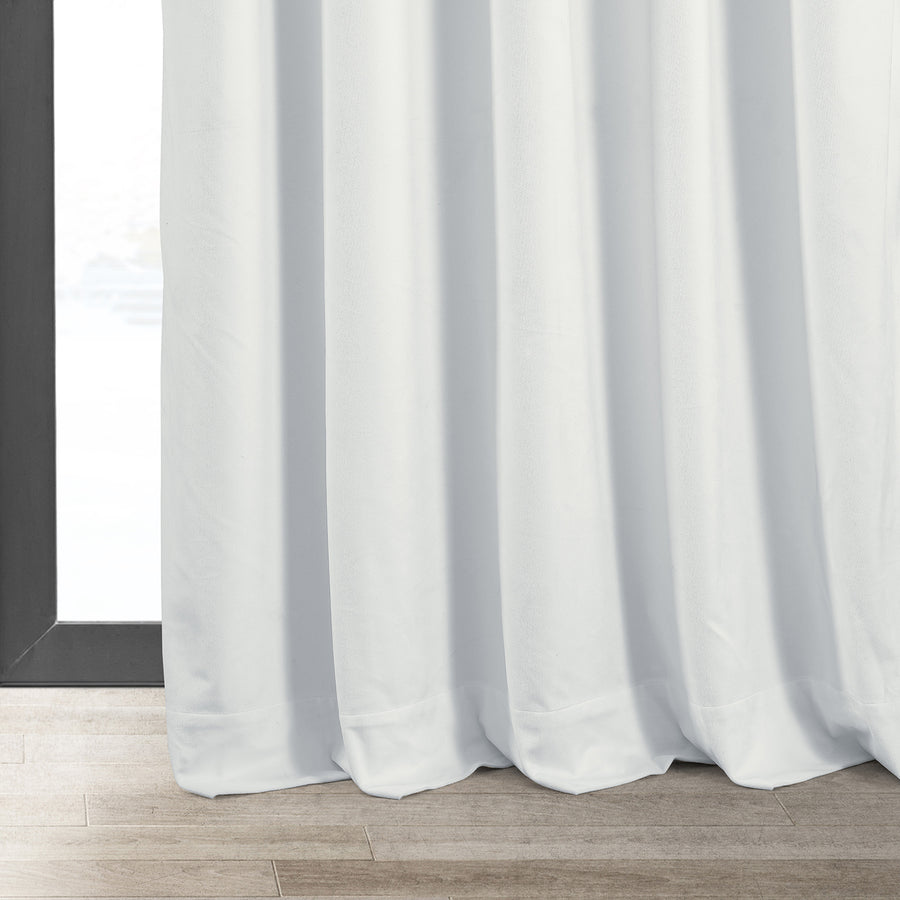 Primary White Signature Velvet Custom Curtain