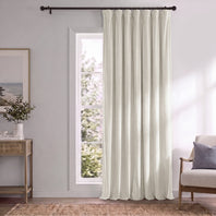 Warm Off White Signature Extra Wide Velvet Blackout Curtain