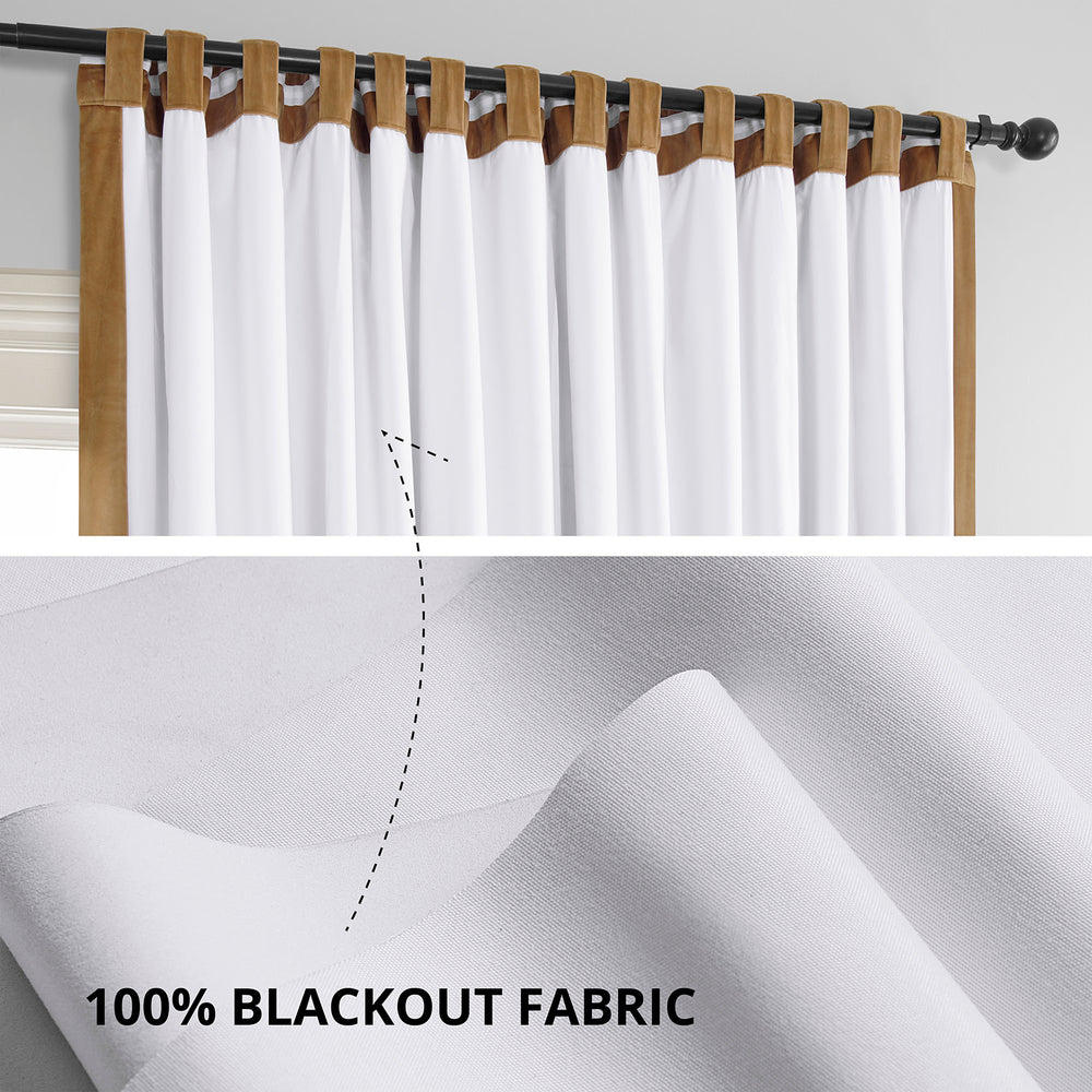 Amber Gold Signature Extra Wide Velvet Blackout Curtain