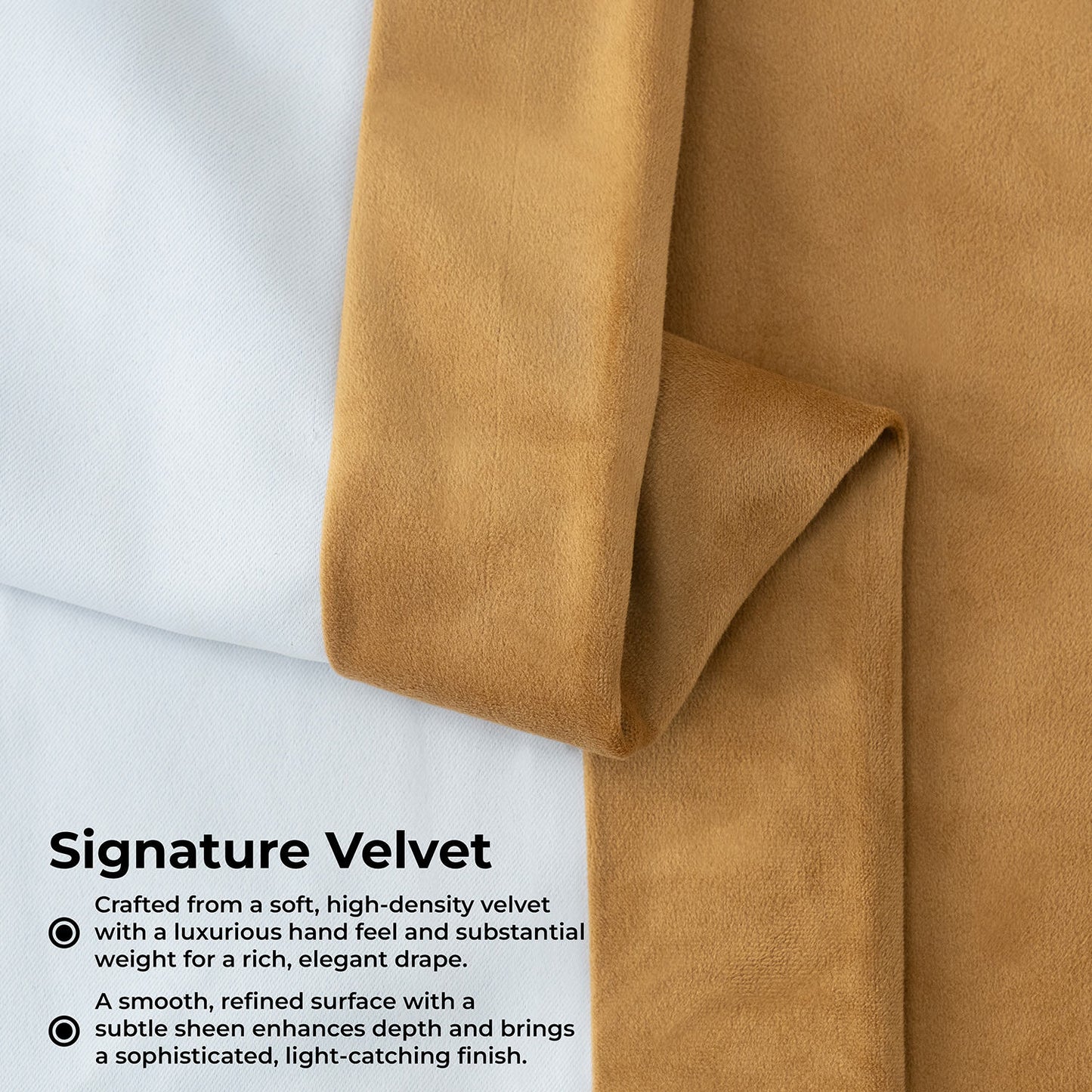 Amber Gold Signature Extra Wide Velvet Blackout Curtain