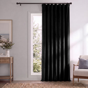Black Signature Extra Wide Velvet Blackout Curtain