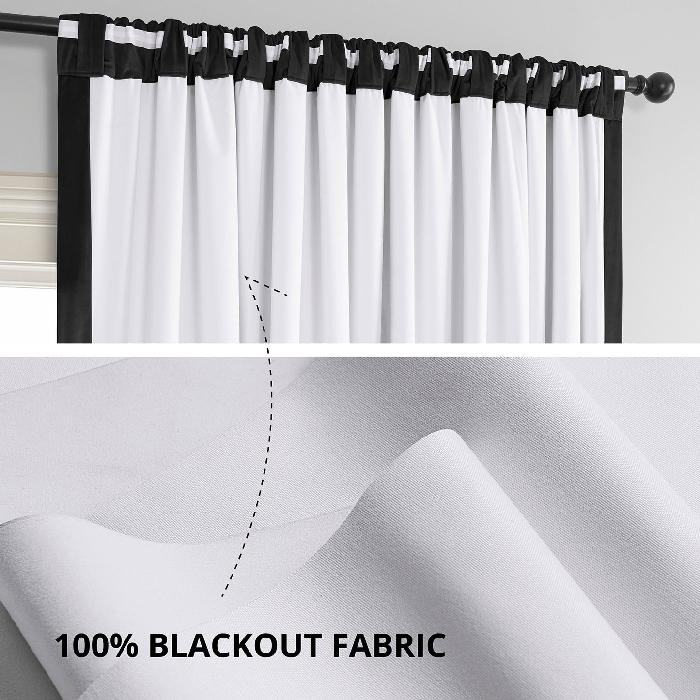 Black Signature Extra Wide Velvet Blackout Curtain