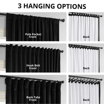 Black Signature Extra Wide Velvet Blackout Curtain