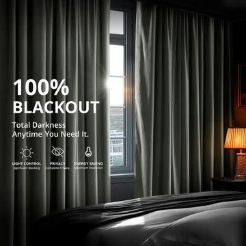 Silver Grey Signature Extra Wide Velvet Blackout Curtain