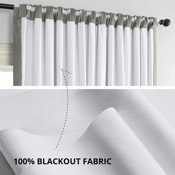Silver Grey Signature Extra Wide Velvet Blackout Curtain
