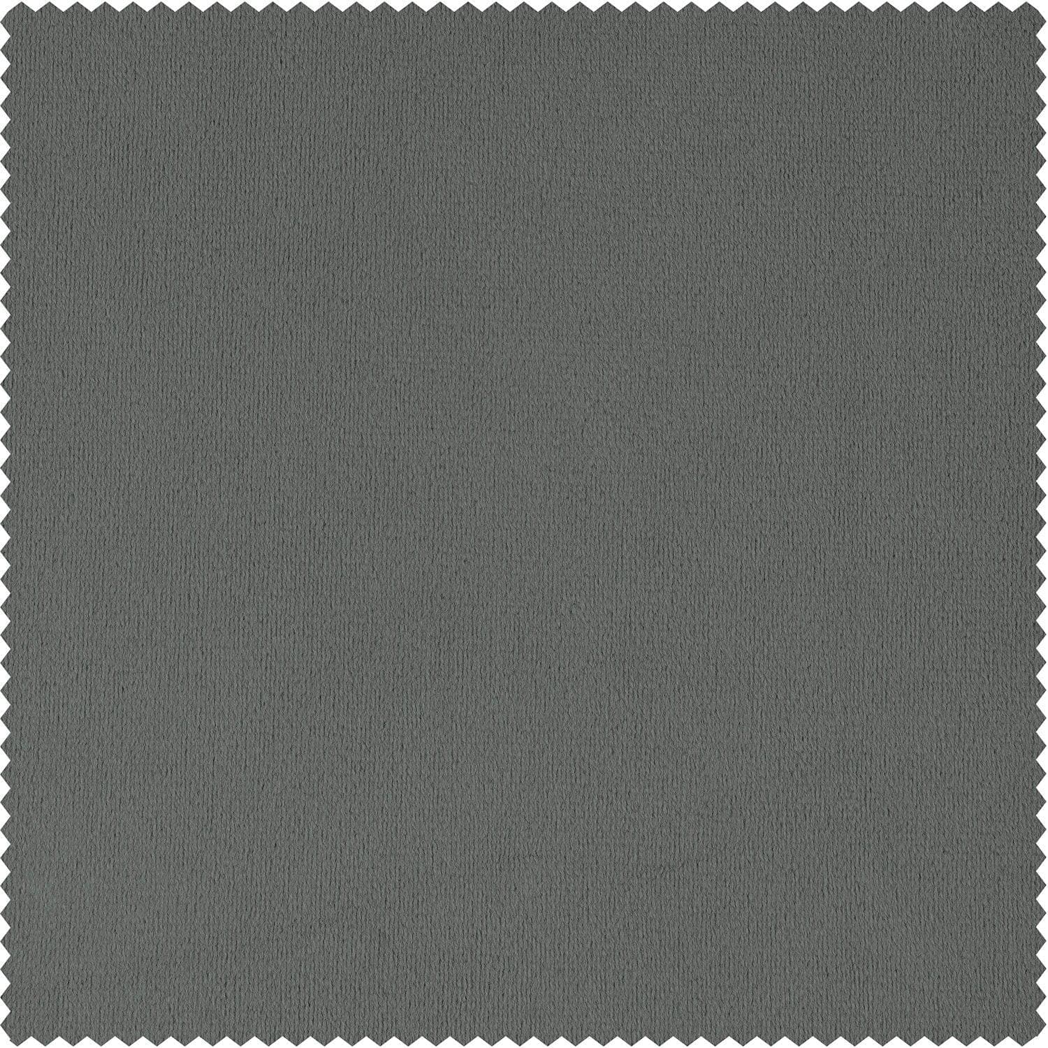Silver Grey Grommet Signature Extra Wide Velvet Blackout Curtain