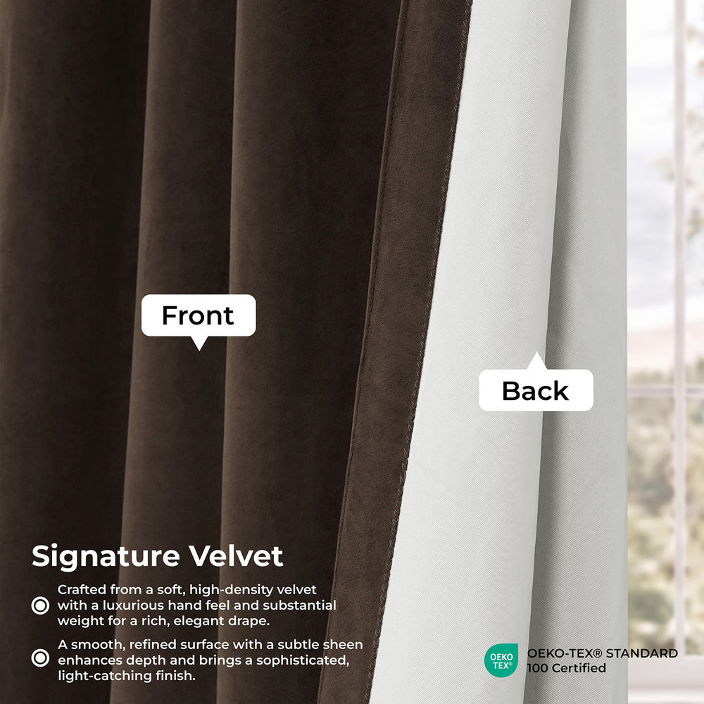 Java Signature Extra Wide Velvet Blackout Curtain