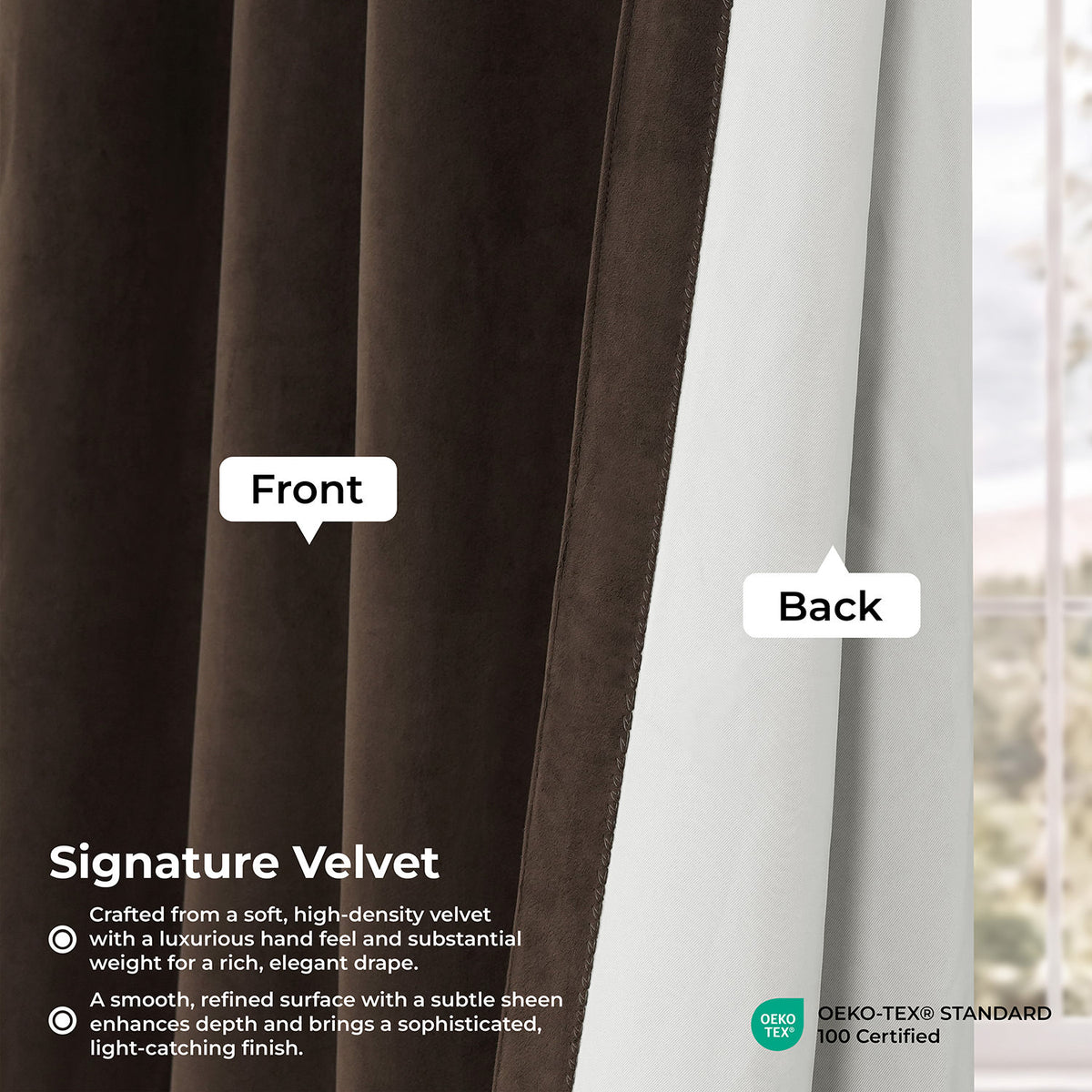 Java Signature Extra Wide Velvet Blackout Curtain