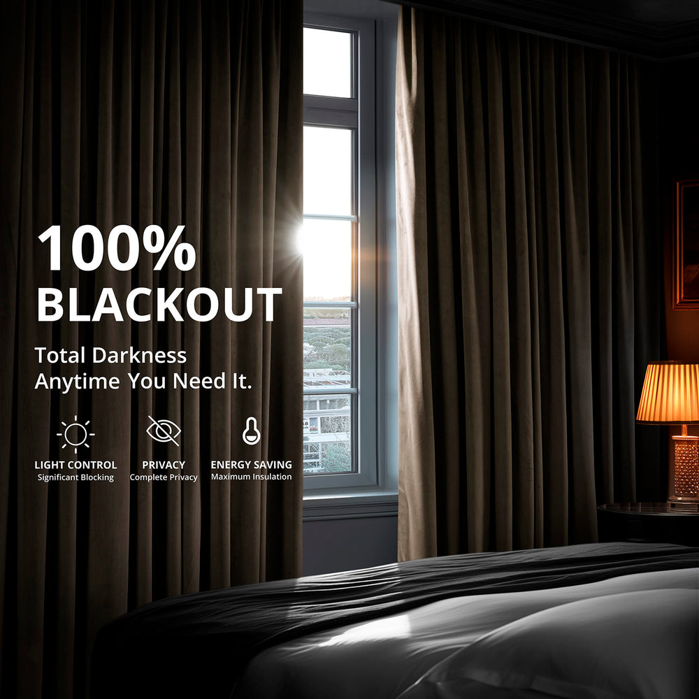 Java Signature Extra Wide Velvet Blackout Curtain