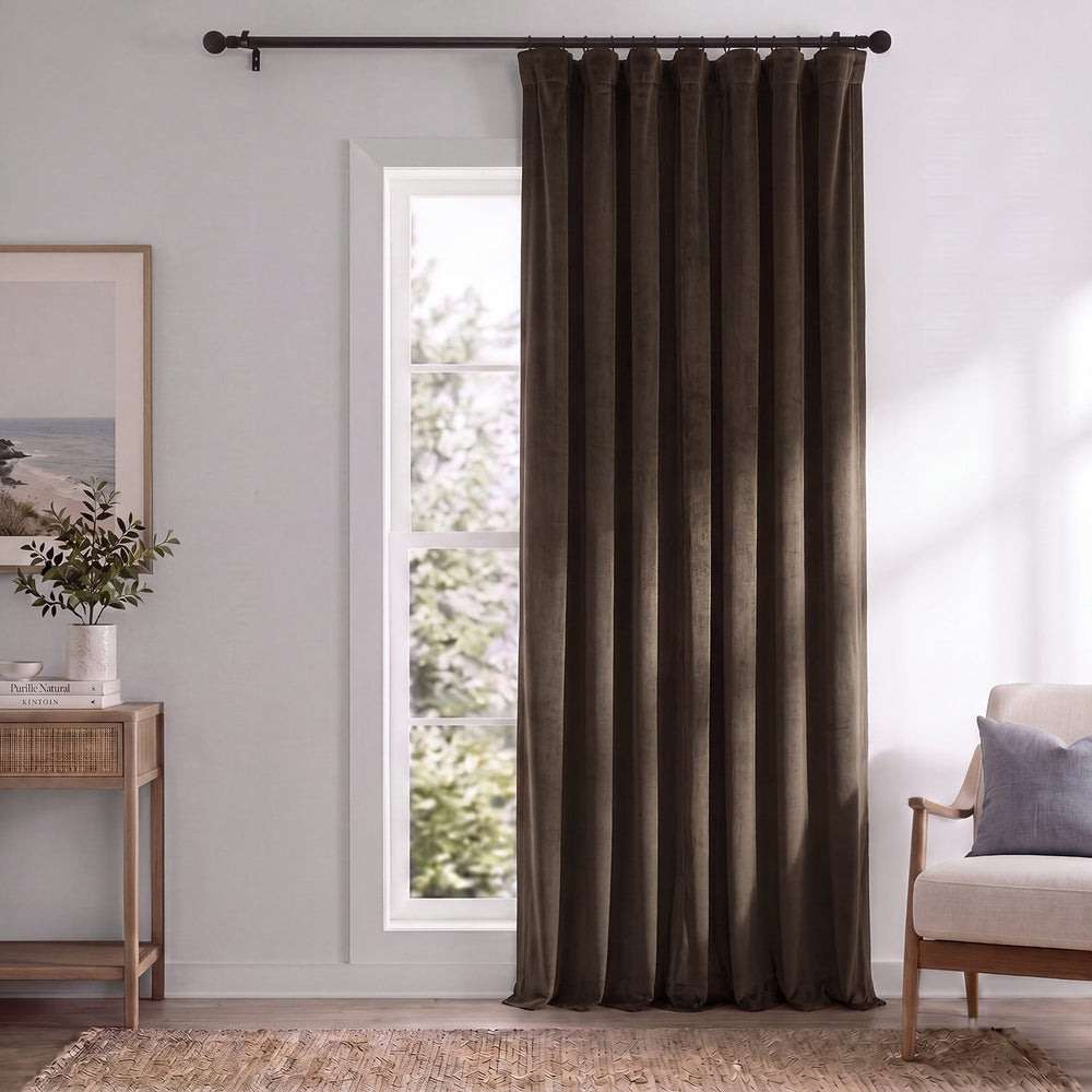 Java Signature Extra Wide Velvet Blackout Curtain