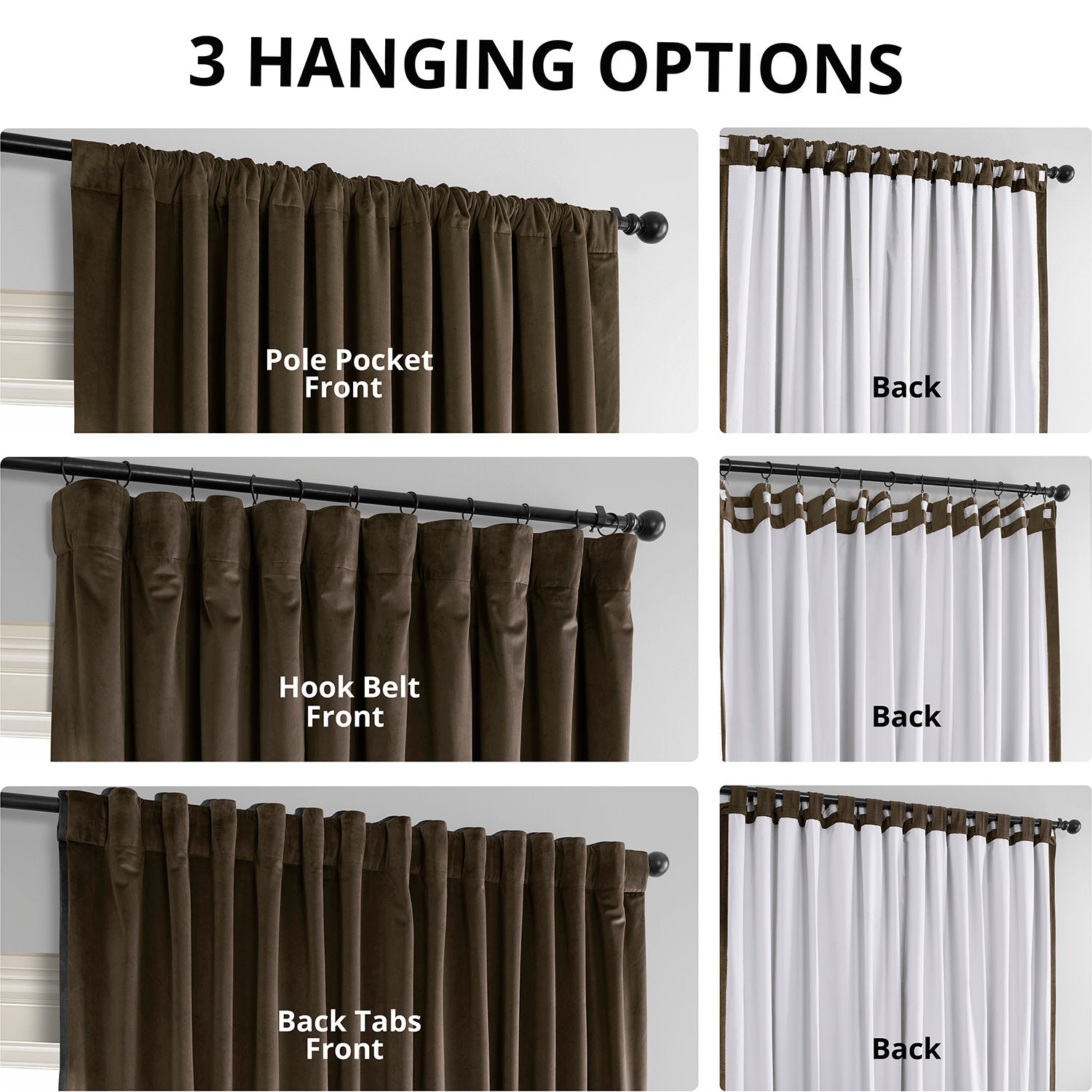 Java Signature Extra Wide Velvet Blackout Curtain