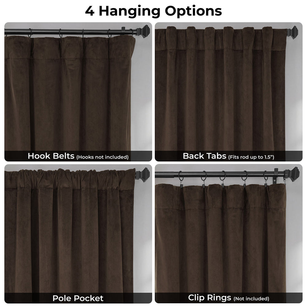 Java Signature Extra Wide Velvet Blackout Curtain