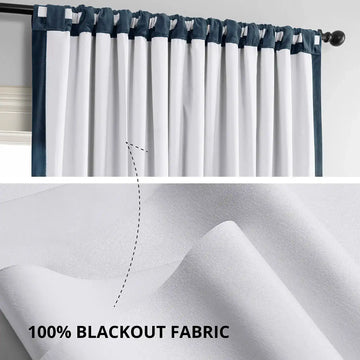 Midnight Blue Signature Extra Wide Velvet Blackout Curtain