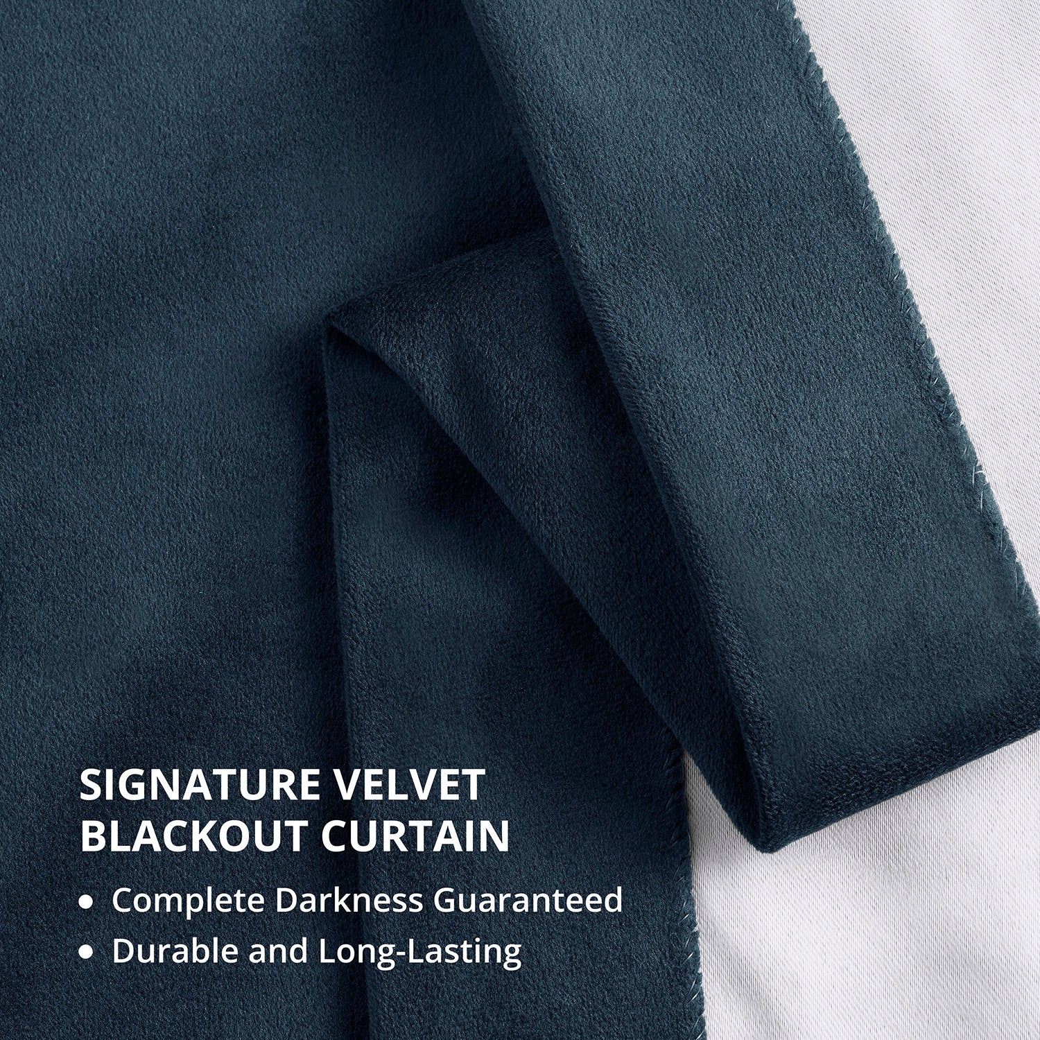 Midnight Blue Signature Extra Wide Velvet Blackout Curtain
