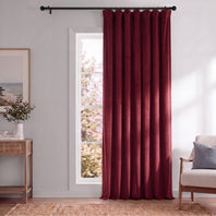 Burgundy Signature Extra Wide Velvet Blackout Curtain