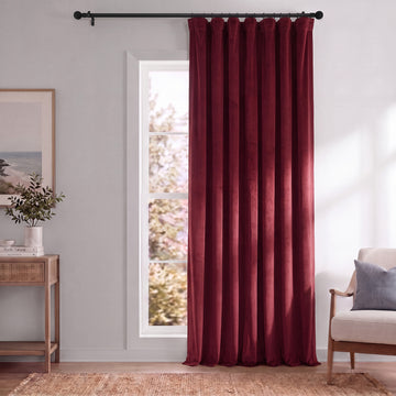 Burgundy Signature Extra Wide Velvet Blackout Curtain