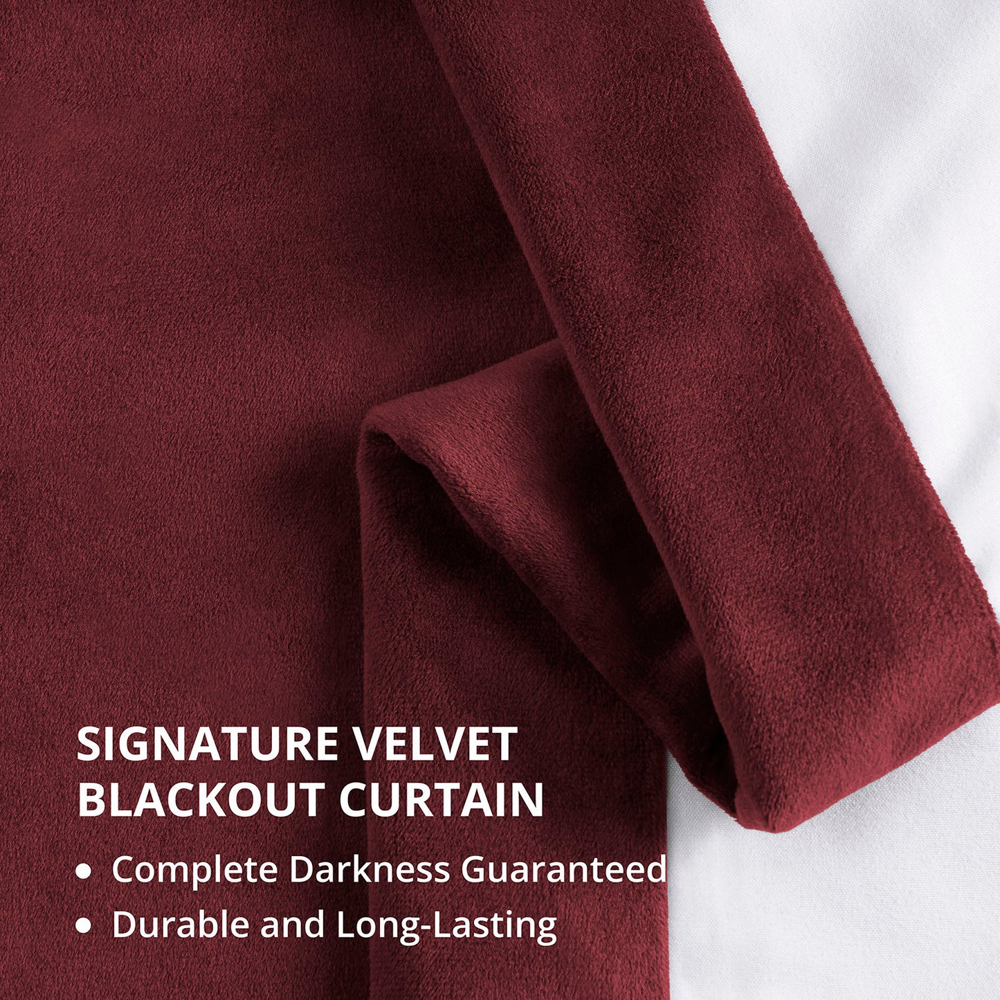 Burgundy Signature Extra Wide Velvet Blackout Curtain