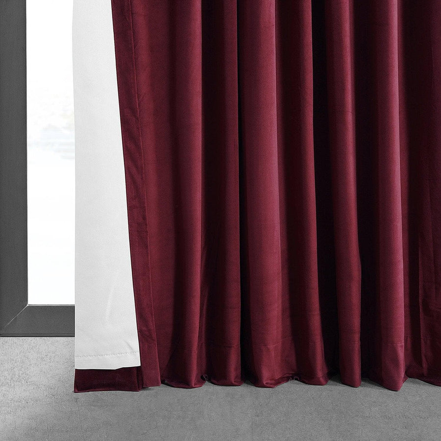 Burgundy Signature Extra Wide Velvet Blackout Curtain - HalfPriceDrapes.com
