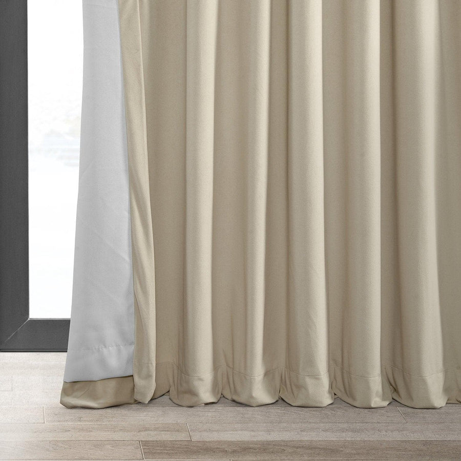 Ivory Grommet Signature Extra Wide Velvet Blackout Curtain - HalfPriceDrapes.com