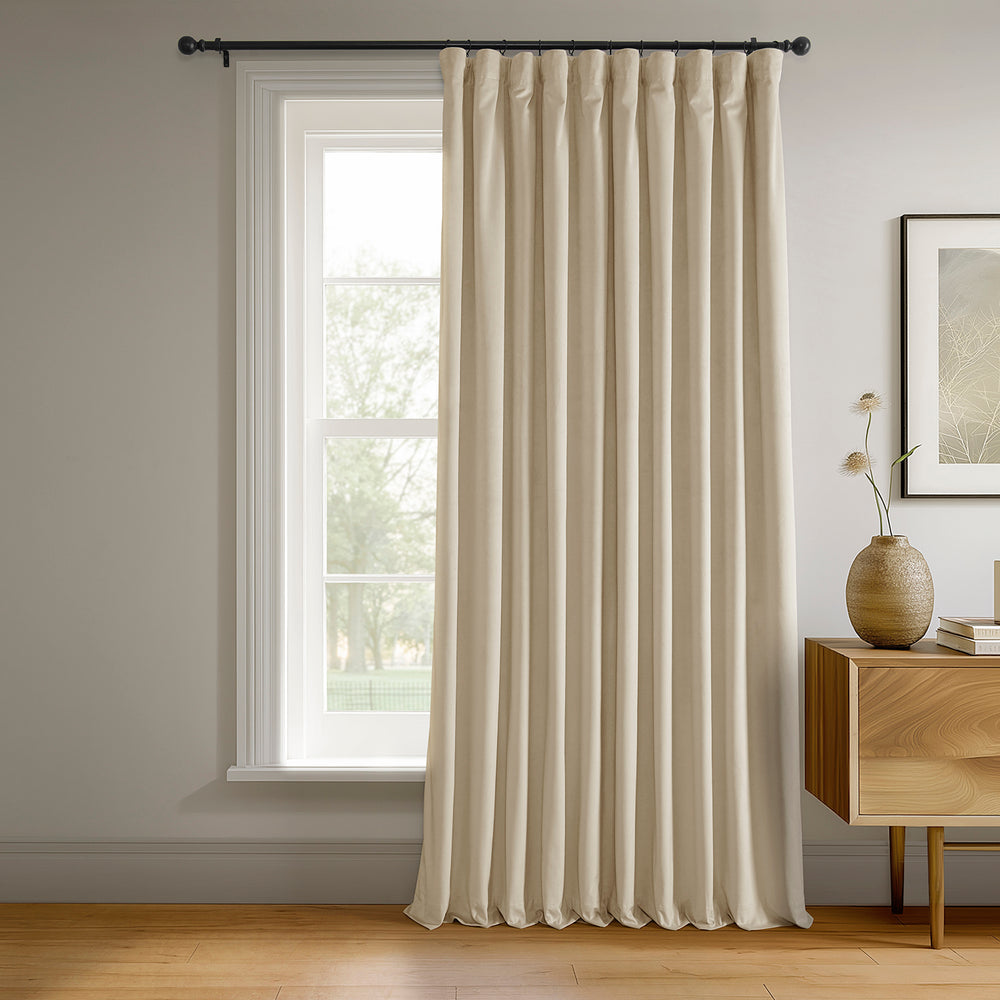 Ivory Signature Extra Wide Velvet Blackout Curtain