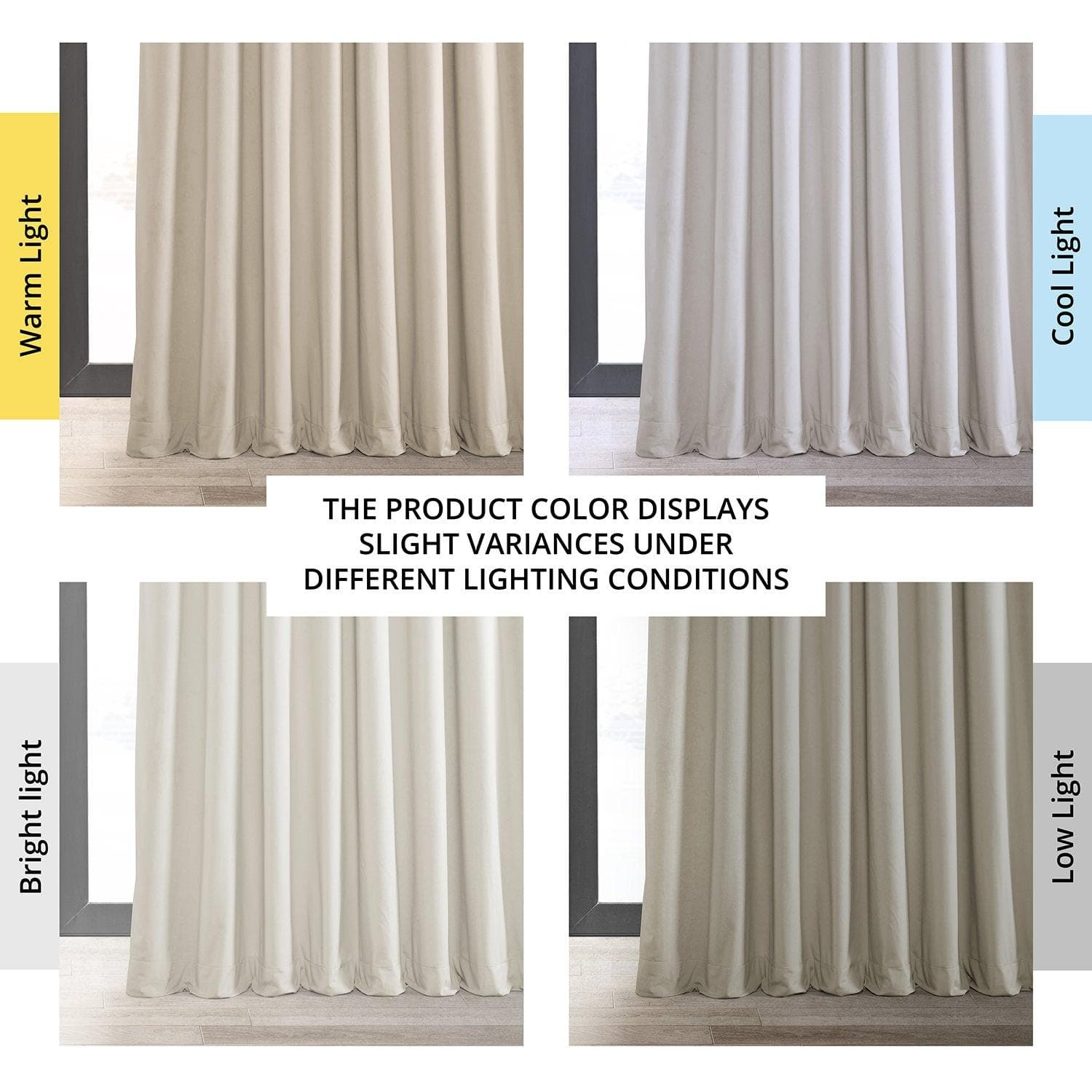 Warm Off White Grommet Signature Extra Wide Velvet Blackout Curtain - HalfPriceDrapes.com
