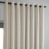 Warm Off White Grommet Signature Extra Wide Velvet Blackout Curtain - HalfPriceDrapes.com