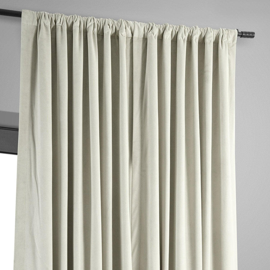 Warm Off White Signature Extra Wide Velvet Blackout Curtain - HalfPriceDrapes.com